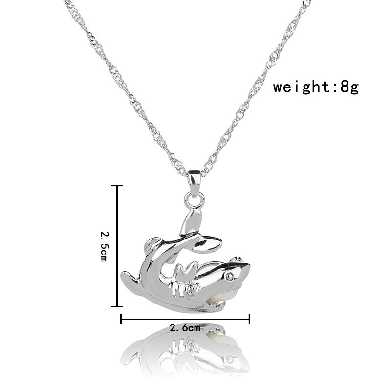 Simple animal pearl cage alloy necklace wholesale