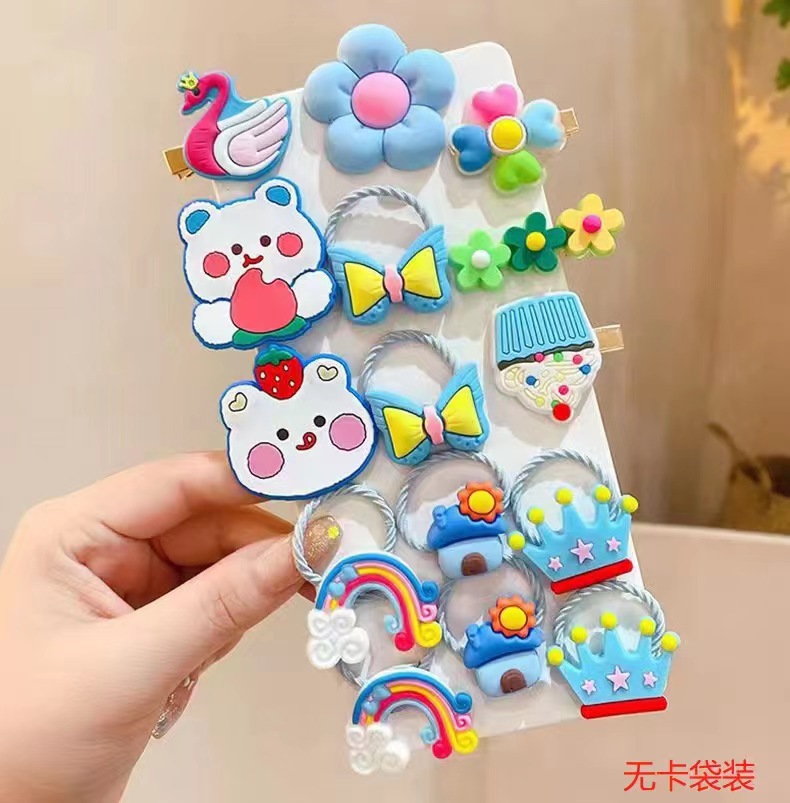 Accesorios para el cabello para niños traje de dibujos animados lindo lazo para el cabello banda de goma cuerda para el cabello horquilla lateral para niñas celebridad de Internet nuevo 2022