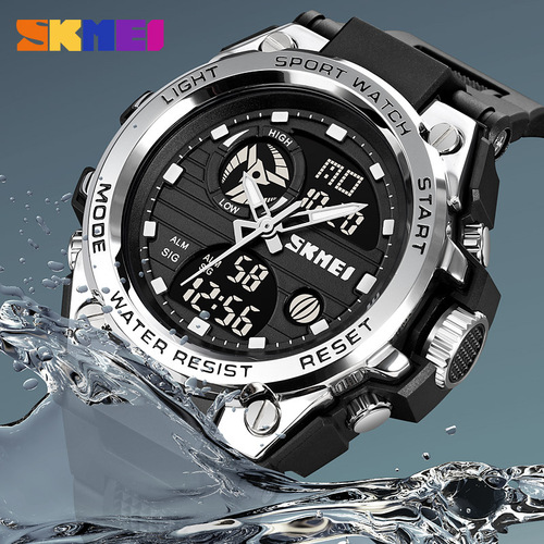 Skmei double movement multi-function waterproof outdoor sports electronic watch fashion brand watch men's watch