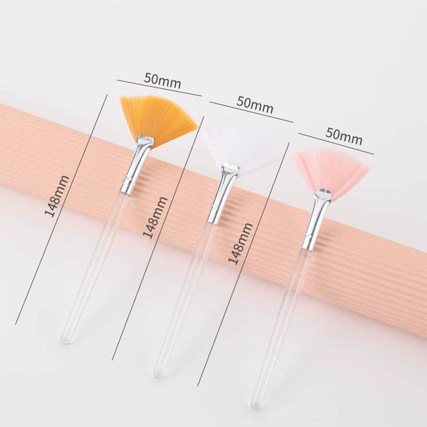 Transparent rod powder brush head