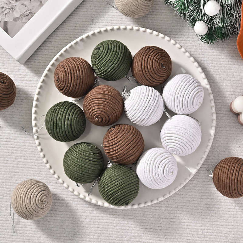 Festive Atmosphere Cotton Rope Christmas Ornaments Handmade Christmas Tree Decoration Balls Simple Style Gift Home Pendants Festive Atmosphere Cotton Rope Christmas Ornaments Handmade Christmas Tree Decoration Balls Simple Style Gift Home Pendants 