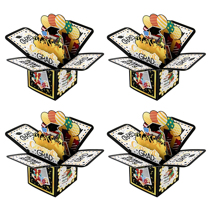 Новый выпускной сезон 3D дизайн поздравительных открыток с конвертом вечеринка