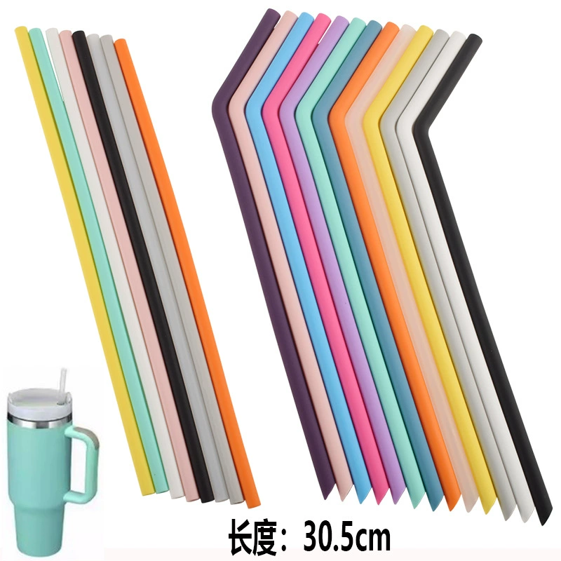 30.5cm Трансграничная соломка Stanley силиконовая соломка прямая изогнутая трубка набор для беременных детей Amazon Горячая продажа