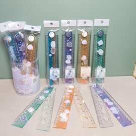 外贸幽幽家族30cm折叠尺学生可爱猫咪小幽可折叠测量绘图尺子奖品