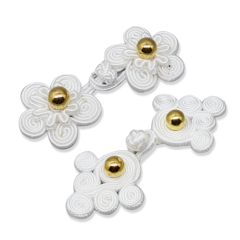 复古手工钉金珠扣子服装辅料民族风衣服外套锦纶可染色 旗袍盘扣