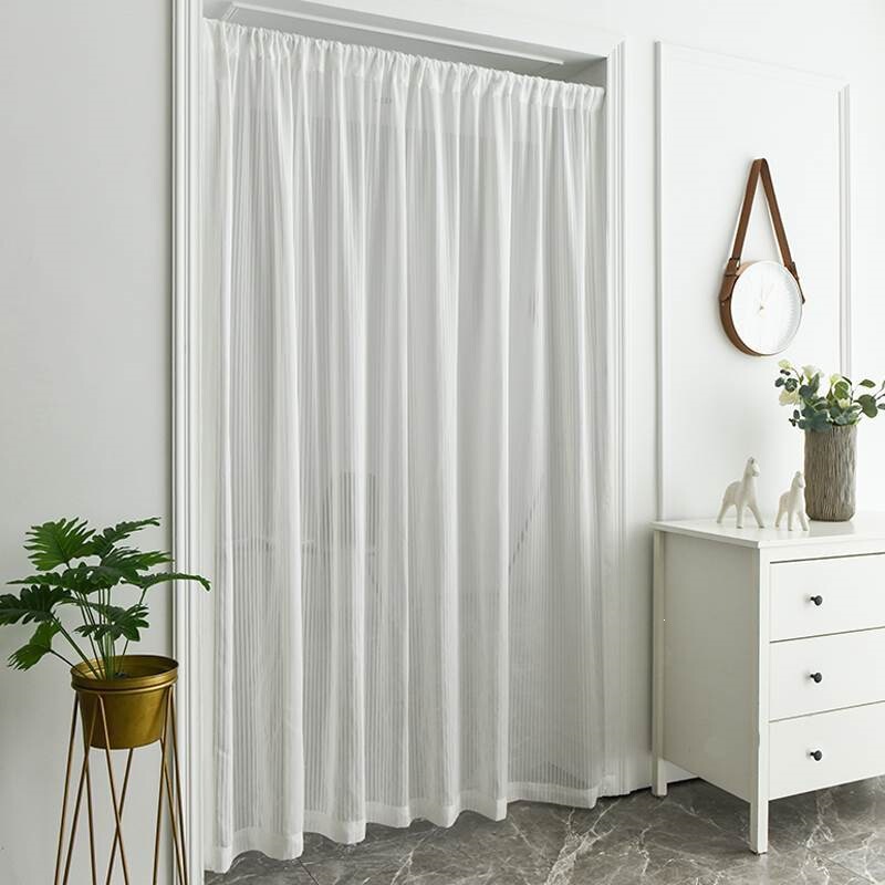 Blinds and sheer curtains for home use, partition curtains without drilling, suitable for bedrooms, dormitories, kitchens, and bathrooms, providing full privacy, white sheer curtains