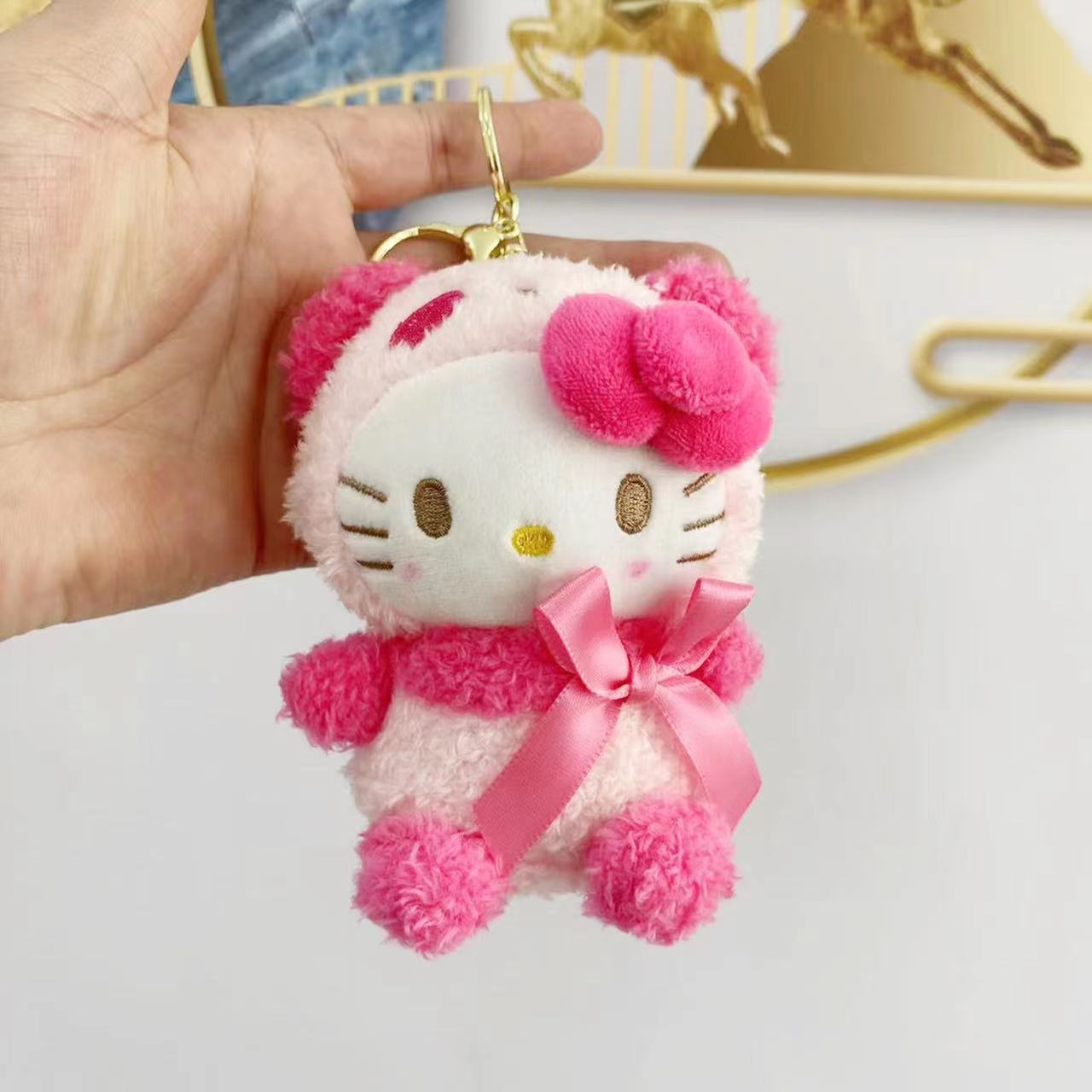 Colgante de felpa sanliou yugui perro llavero accesorios muñeca coolomi muñeca regalo juguete