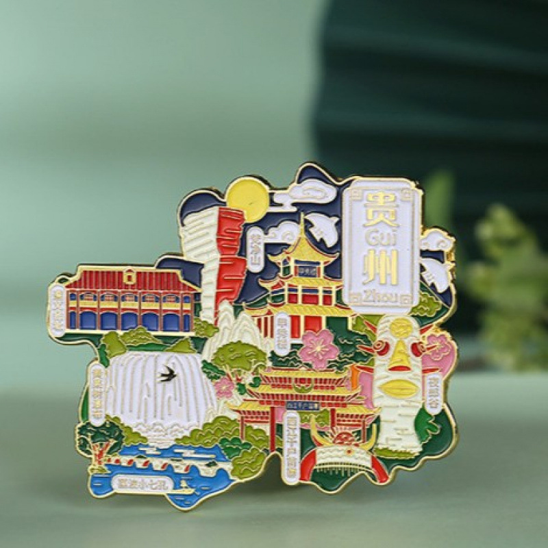 贵州冰箱贴磁性城市旅游文创三层木质滴胶景区工艺品创意冰箱贴|undefined