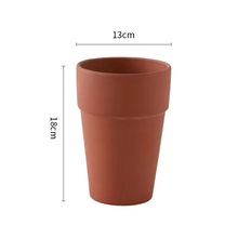 厂家直销红陶花盆红土陶瓷花盆透水性强高脚国际盆