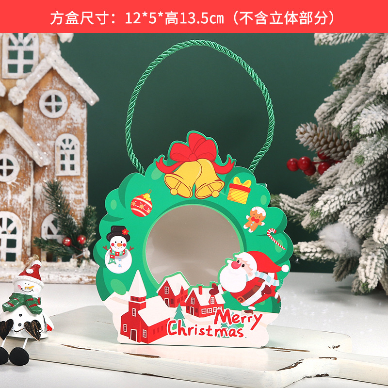 Caja de guirnalda verde * 350g impresión de cartón blanco