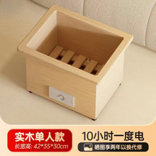 深桶实木烤火炉烤火箱暖脚器烤脚器烤火器取暖器家用电火箱电火桶