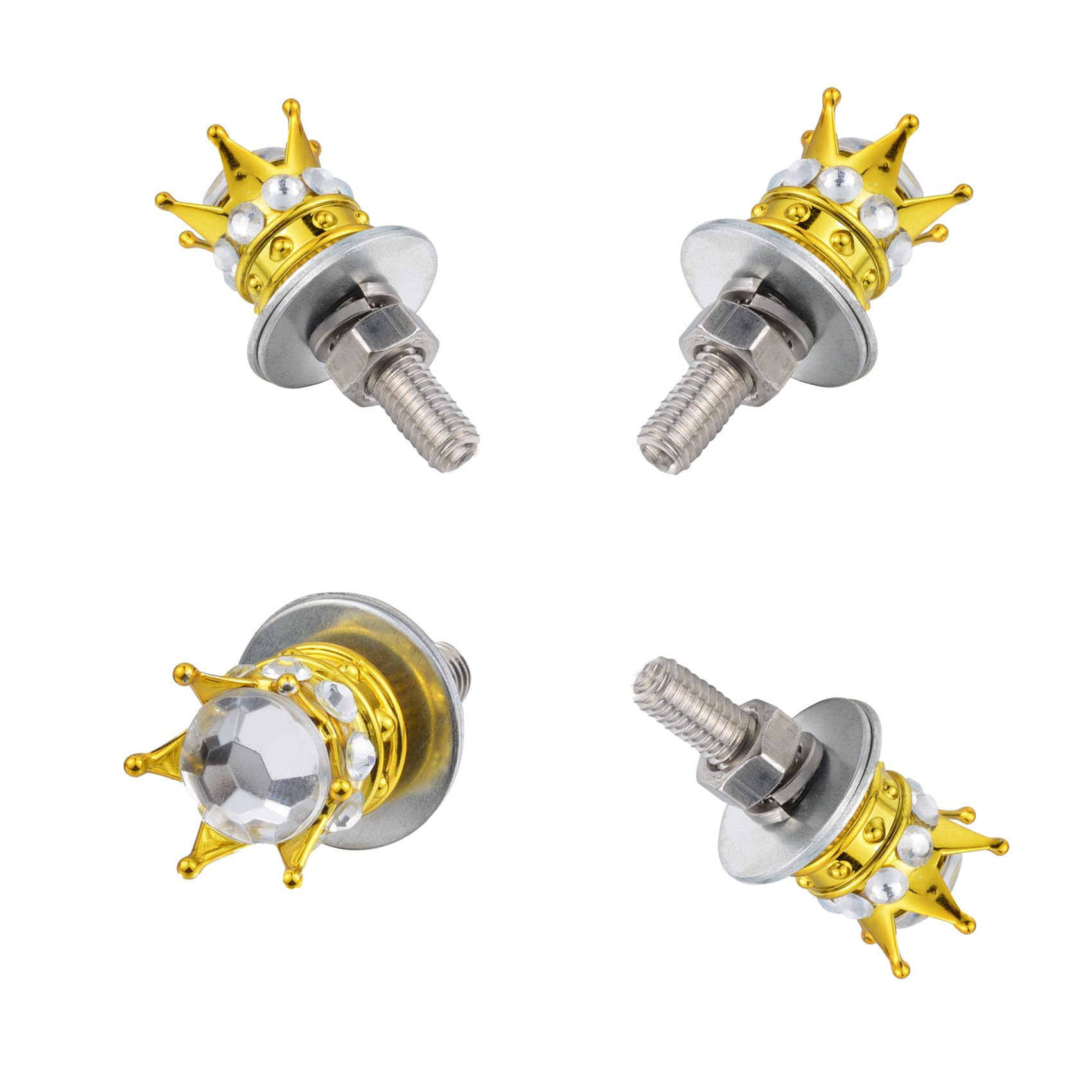 Fasteners Shiny Installation Bolts License Plate Screw Kit, Suitable For Cars And Motorcycles_voghion.com