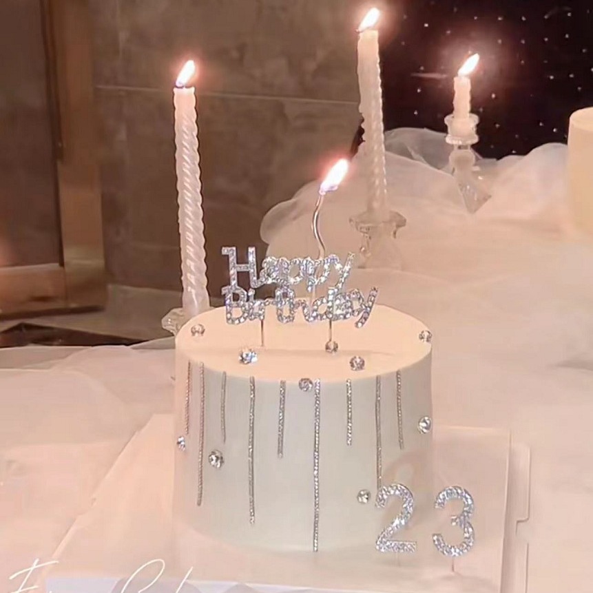 Pequeño Libro Rojo mismo rhinestone happybirthday digital pastel decoración diosa Hada cumpleaños plug-in tarjeta de inserción