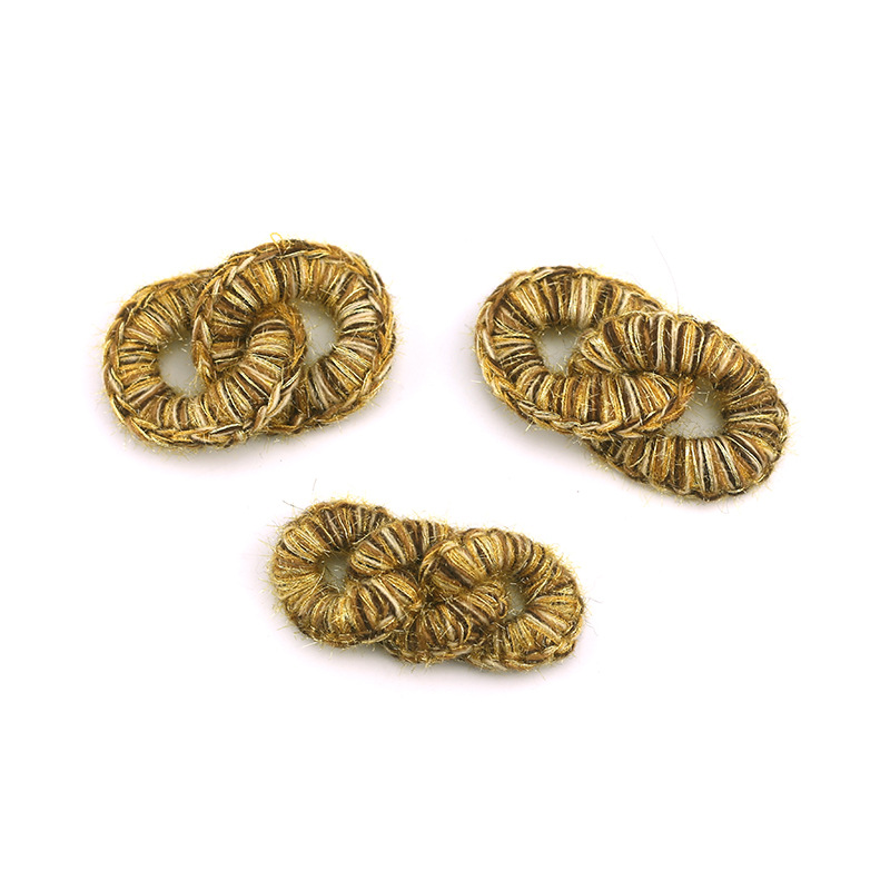 秋冬款金线混线手钩服饰扣鞋扣鞋饰大衣装饰扣鞋子辅料DIY饰品