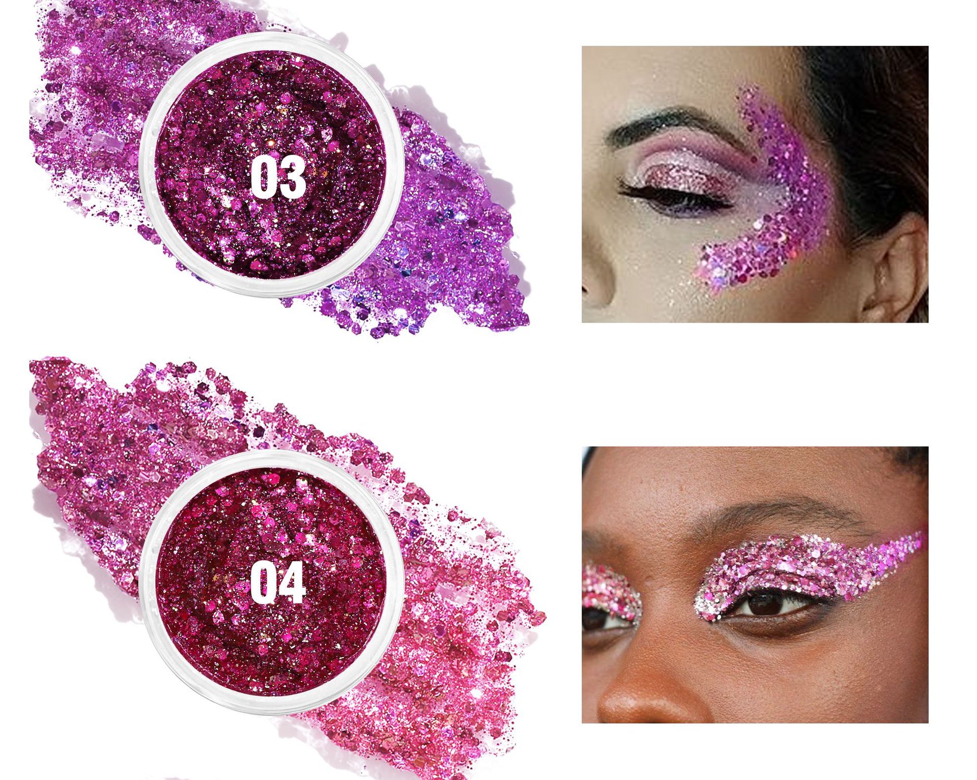 69g Weight Eye Shadow Cosmetic Type Plastic Material Solid Color Pattern Glam Style Glam Solid Color Plastic Eye Shadow 4