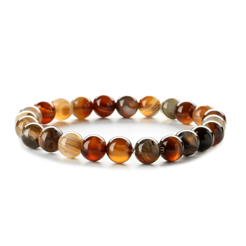Agate бусирован bracelet? - need translation: Агатовая бусы браслет, 8 мм круглые бусины, европейский стиль, легковесный оптовый аксессуар