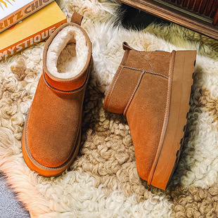 3156 northeast cotton shoes snow boots new winter thick warm cotton shoes slip-on thick bottom retro cotton boots