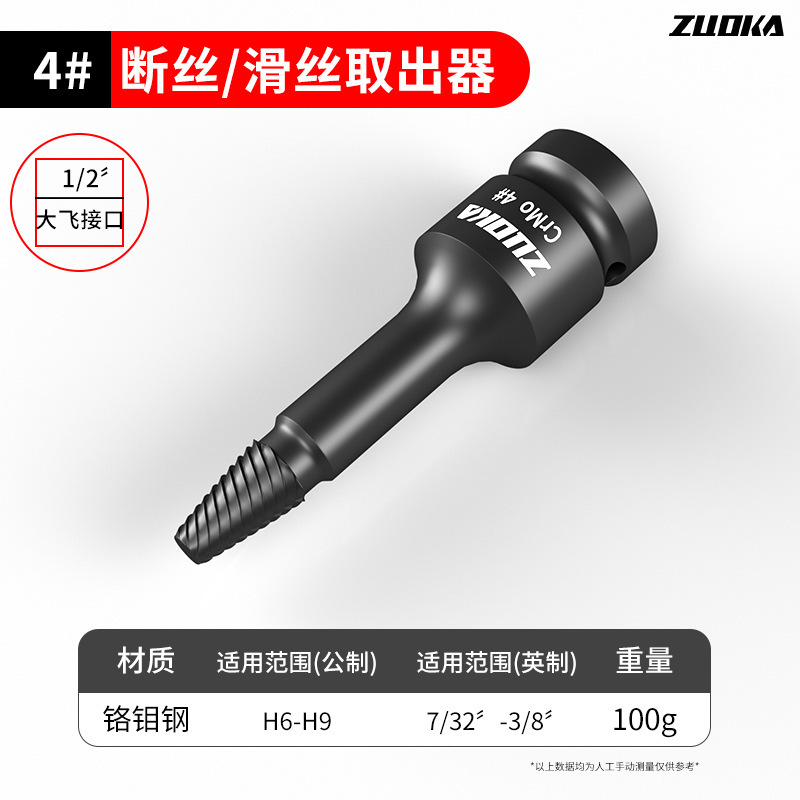 電動レンチ用折れネジ外し器 1/2インチ 大型ネジ外し器 逆ネジ専用 水道管用ネジ外し器|undefined