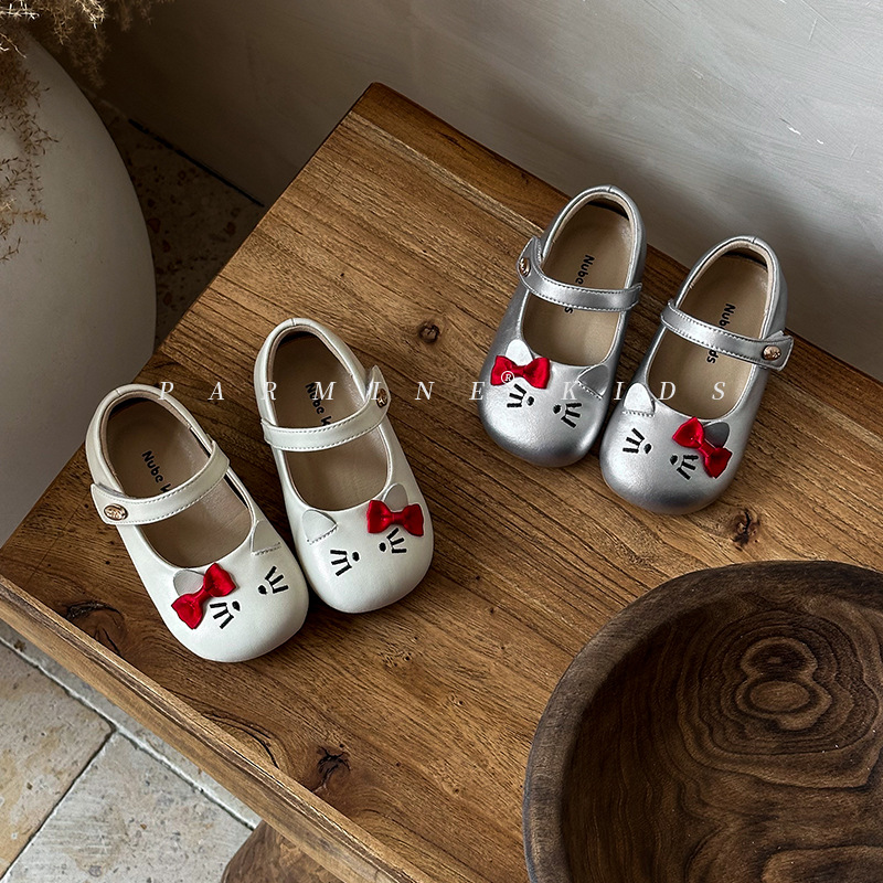 Genuine Leather Little Girl Princess Leather Shoes Cartoon Cute Spring and Autum New Baby Girl Toddler Shoes Dropshipping