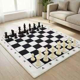 跨境亚马逊热销国际象棋垫水晶绒易打理可折叠垫耐脏耐磨桌面垫