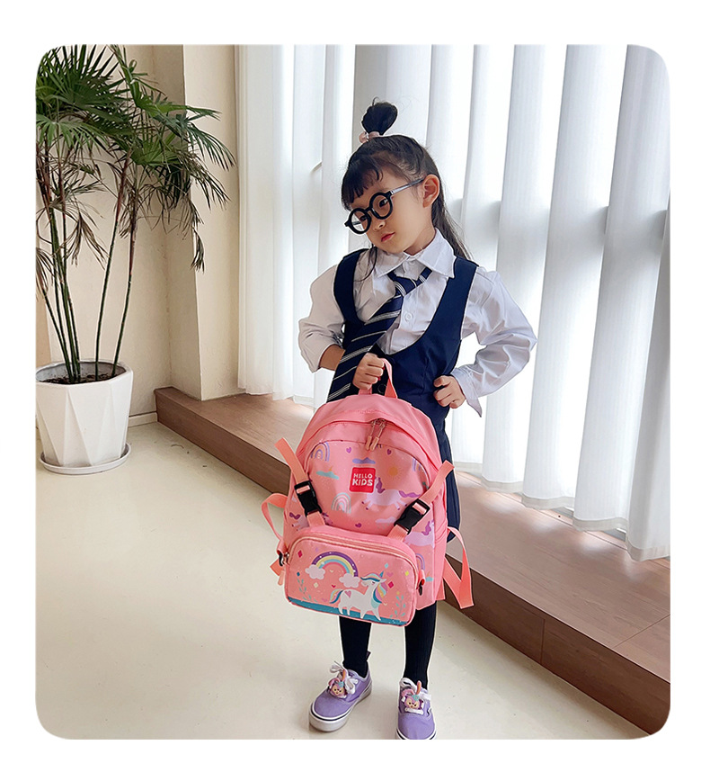 Gran capacidad nuevo estudiante de la escuela primaria mochila primer y segundo grado unicornio reducción carga chica viaje crossbody bolsa hombro