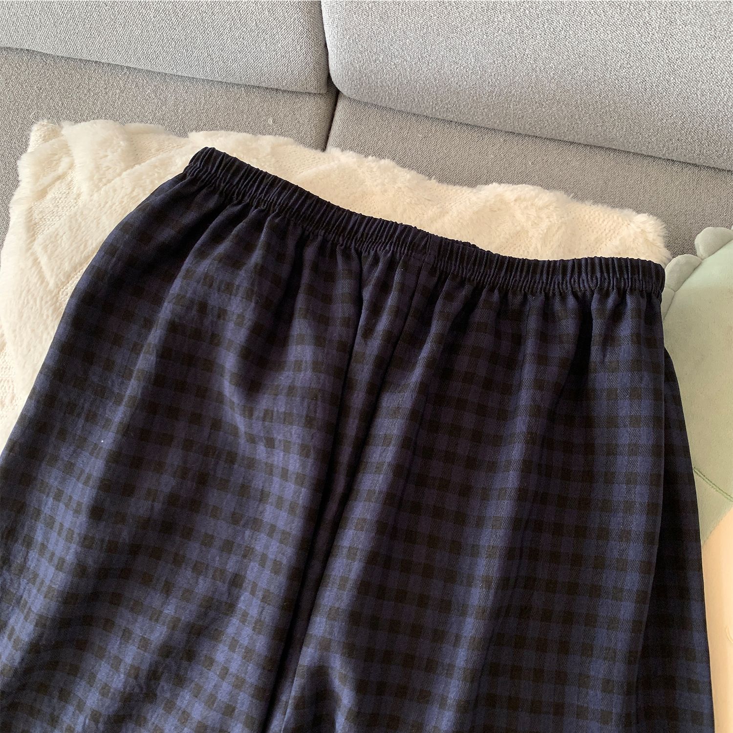 Pijama coreano de primavera y otoño lindo KT gatos cuadrícula pantalones cortos de manga corta cardigan set nubes algodón ropa de hogar se puede usar fuera