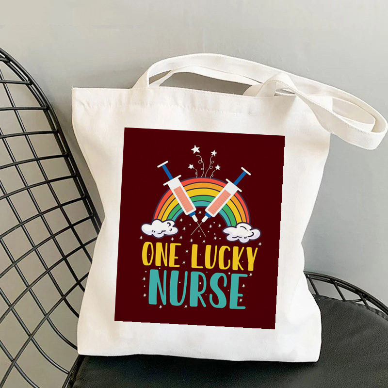 Comercio exterior transfronterizo Nursing Essentials impresa bolsa de lona Harjuku bolsa de hombro bolsa de mano bolsa de compras en stock
