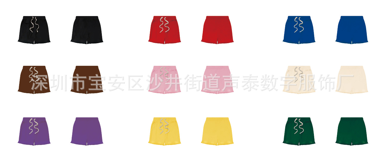 단색 밑단 없는 반바지