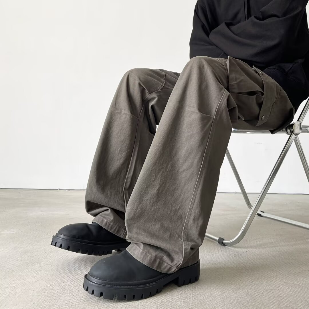 American Style Army Green Style Pants Men's Outdoor Parachute Soldier Tooling Pants Fashion Brand Straight Hiking Climbing Pants