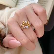 小红书同款双子星戒指女小众设计轻奢高级感设计分电星星锆石指环