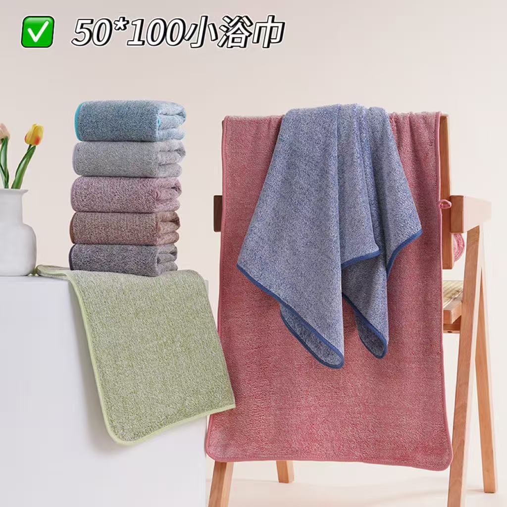 Toallas de baño de lana de coral para adultos y hombres para uso doméstico suave, absorción de agua, secado rápido, no es fácil de perder cabello y engrosar el conjunto europeo y americano