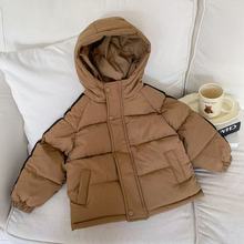 新款童装冬季加厚棉衣防寒外套大中小儿童连帽运动棉服上衣