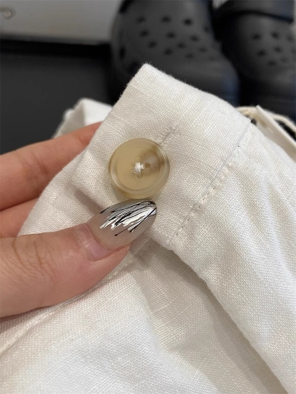 ブルー100リネン！脱ぎたくない〜ゆるくて快適、通気性、伸縮性のあるハイウエスト、女性用の多用途な2色のショートパンツ|undefined