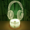 Night light, creative decorations, headphones, touch table lamp, suitable for import, 3D, Birthday gift, 16 colors