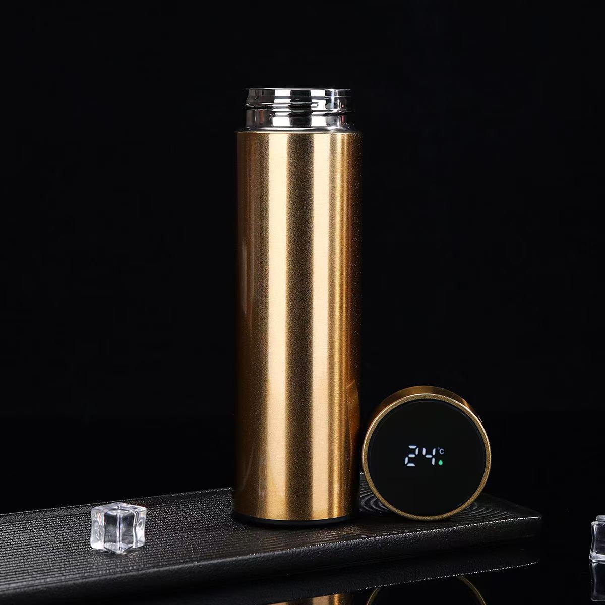 Taza de vacío inteligente Taza de agua recta de negocios de acero inoxidable 304 Pantalla de temperatura Taza de regalo publicitaria Logotipo personalizado