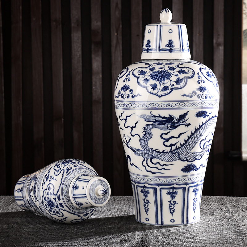 青花陶瓷酒坛子3_5_10斤装白酒瓶空瓶密封空酒瓶酒坛罐轻奢复古