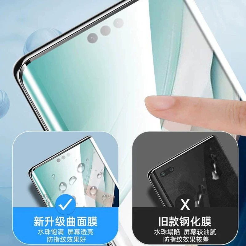 Подходит для Huawei Mate60 Pro изогнутое стекло, химически укреплённая плёнка Mate60 RS вторая плёнка MT60 полноэкранная ультра-прозрачная плёнка для мобильного