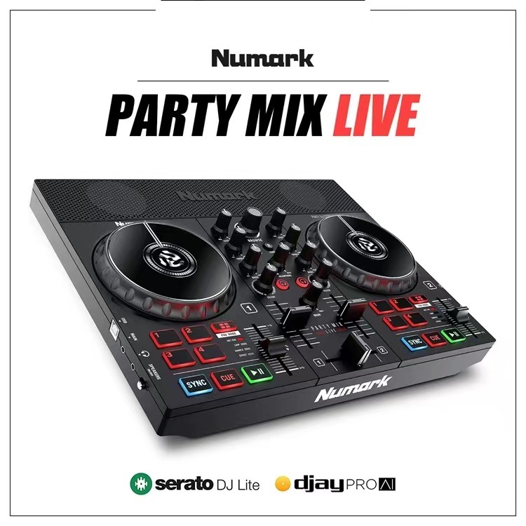 Controlador de DJ Todo en Uno PARTYMIX 2 Compatible con Serato DJ Lite image 6
