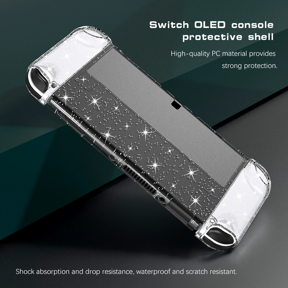 Защитный чехол для Nintendo Switch OLED, силиконовый чехол для Nintendo Switch OLED, прозрачный кристаллический корпус