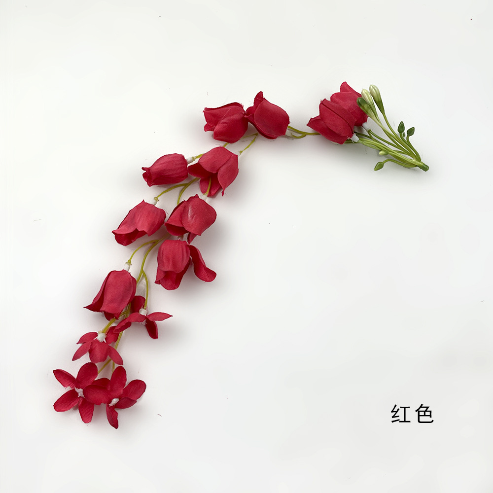 Simulación colgante flor de brida DIY tocado de novia pinza de flores paquete de material para hacer pequeños adornos de diseño floral en el hogar