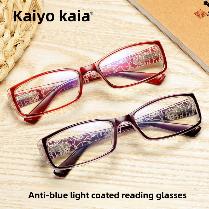 Export New Anti-blue Light Women's Carved Presbyopic Glasses Spring Leg Presbyopic Glasses Women's Presbyopic Glasses 8805_voghion.com