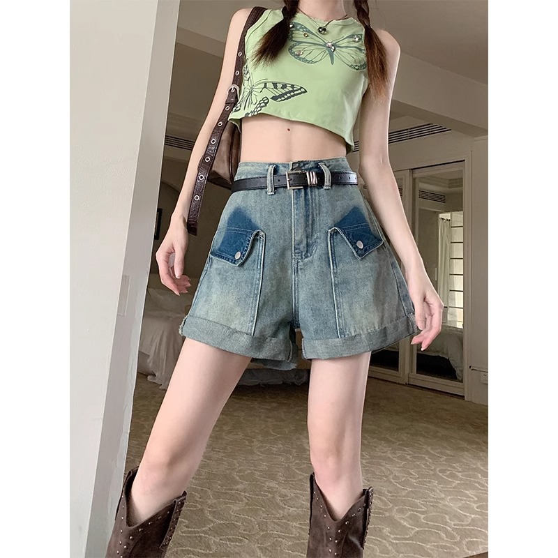 Short vaquero tiro alto