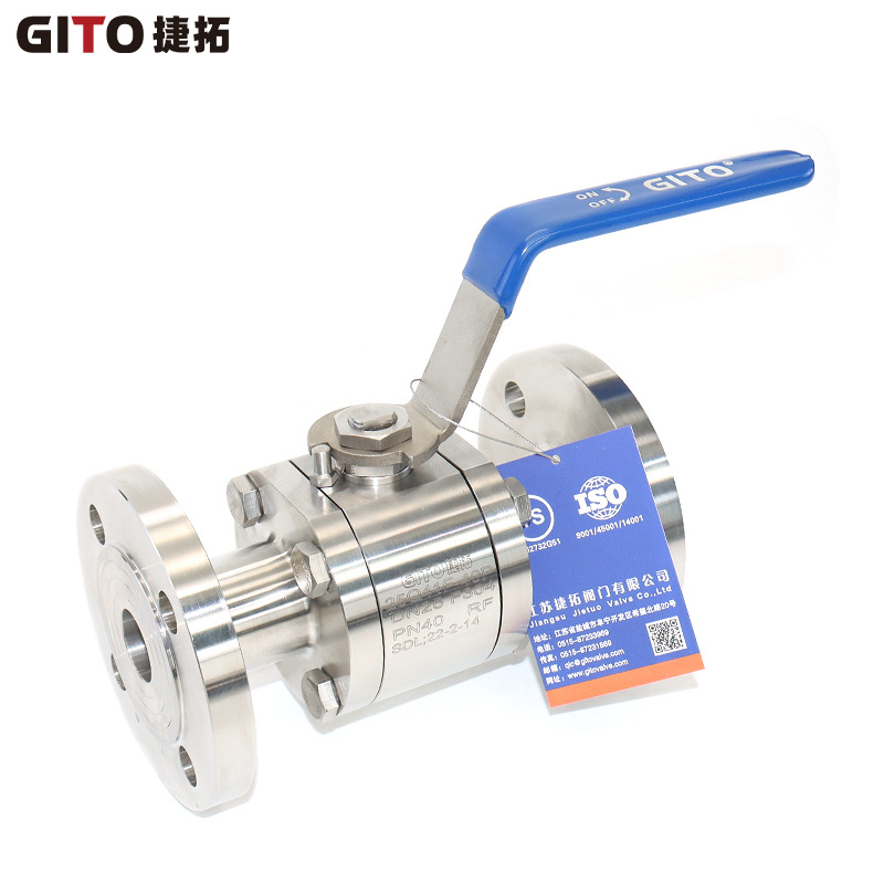 DN25法兰球阀 三片式不锈钢锻造BA等级高压法兰球阀