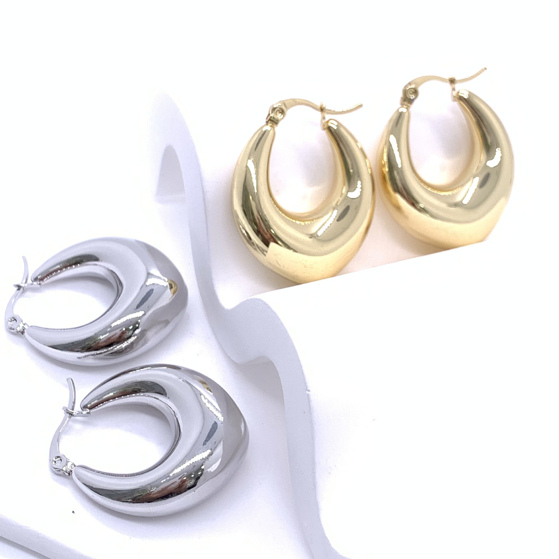 14g Weight 1 Pair Ig Style U Shape Plating Stainless Steel Earrings