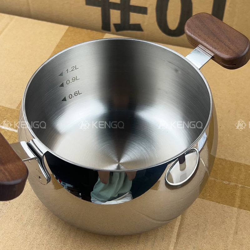 [Exportación a Alemania] 316 olla de leche de acero inoxidable cocina de inducción suplemento alimenticio para bebés olla de leche caliente olla de sopa pequeña de dos oídos