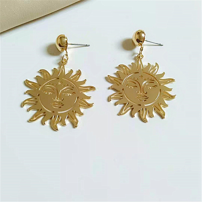 Christmas Festival 1 Pair Christmas Fashion Christmas Tree Sun Plating Alloy Drop Earrings