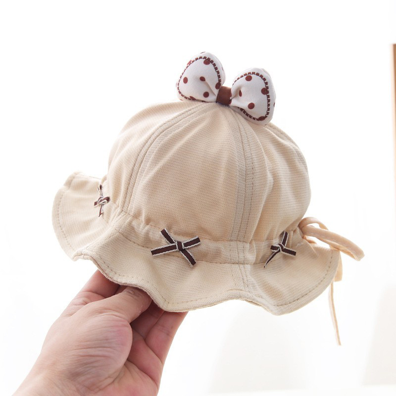 Sombrero para bebés primavera y otoño delgado bebé princesa pescador sombrero para niños pequeños sombrero protector solar para niños pequeños meses de edad fuera sombrero solar