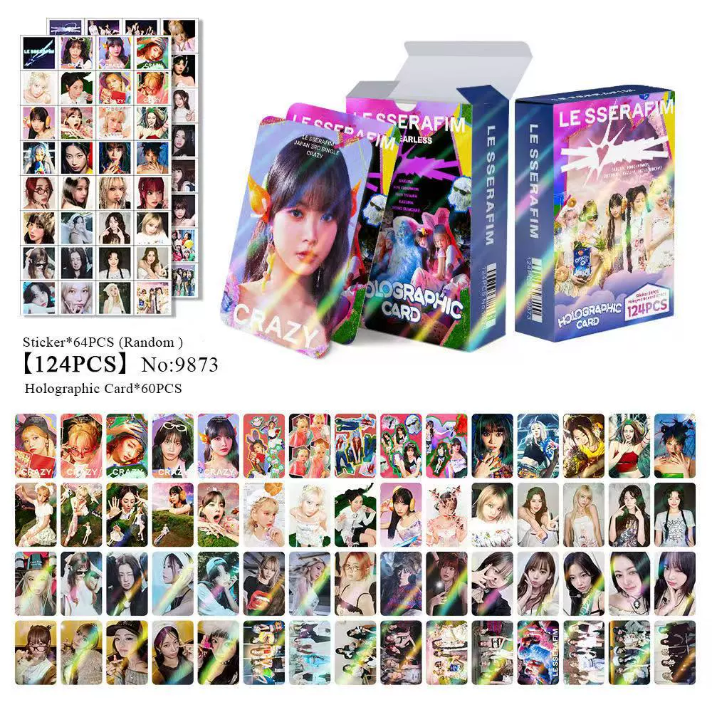 New Model Exclusively for Foreign Trade: 124 Holographic Cards, Total Chain Gidle Str Bptwice Celebrity Merchandise Lomo Small Cards