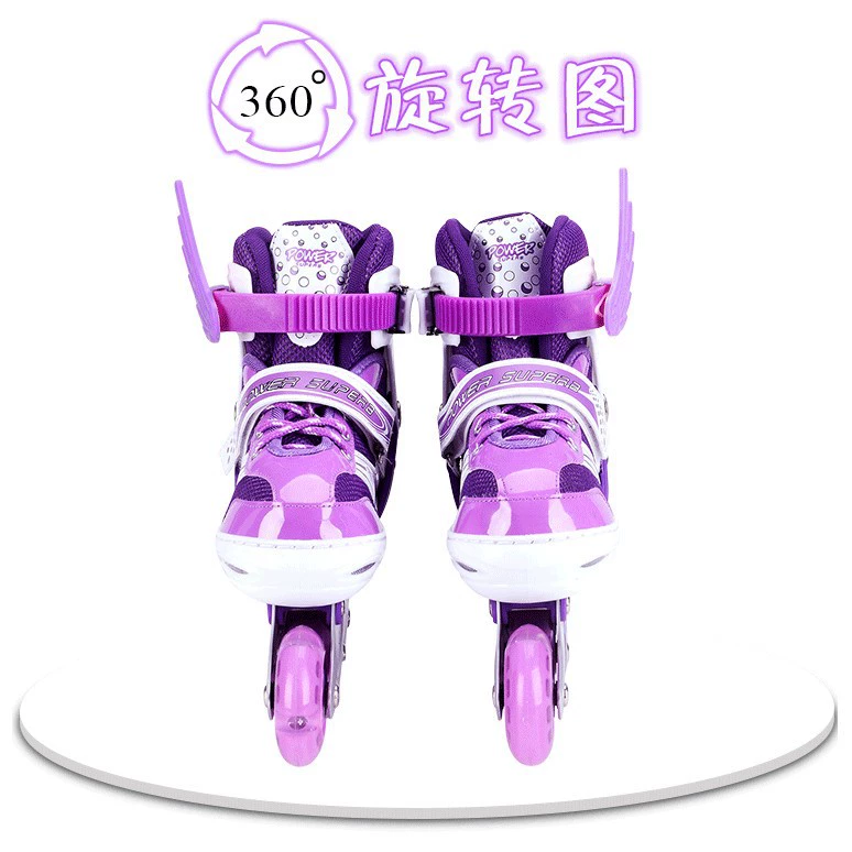 Flashing children's set, adjustable roller skates, full set, wholesale