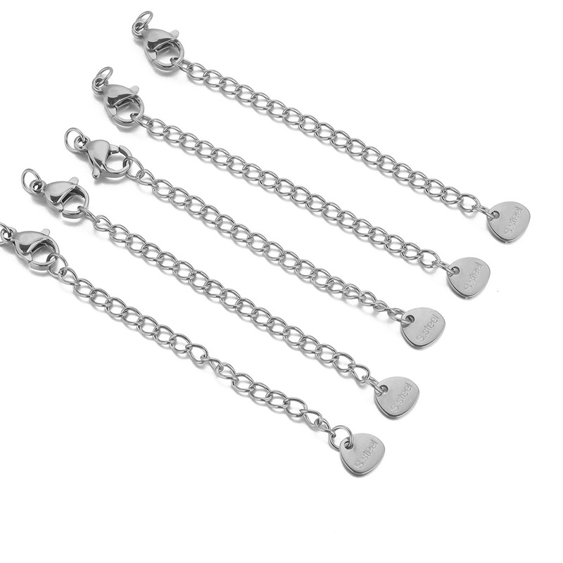 ステンレス鋼延長チェーンチタン鋼セットロブスタークラスプビーズテールチェーンネックレス延長チェーン diy アクセサリーチタン鋼テールチェーン|undefined